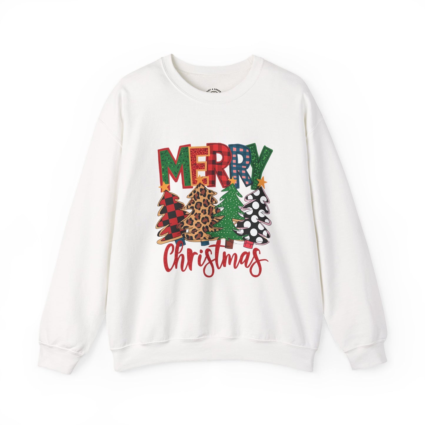 Merry Christmas Tree Crewneck Sweatshirt