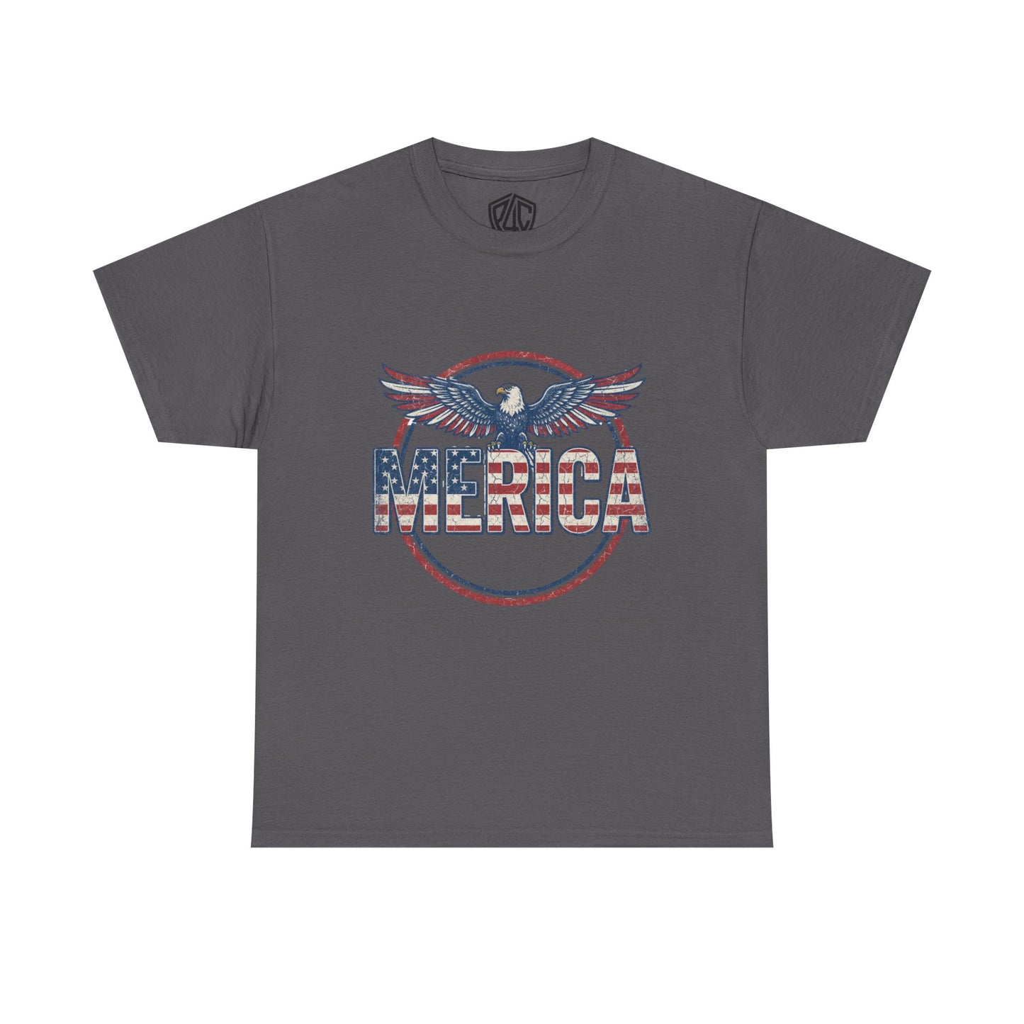 'Merica Eagle T‑Shirt — Vintage American Flag Patriotic Tee for 4th of July