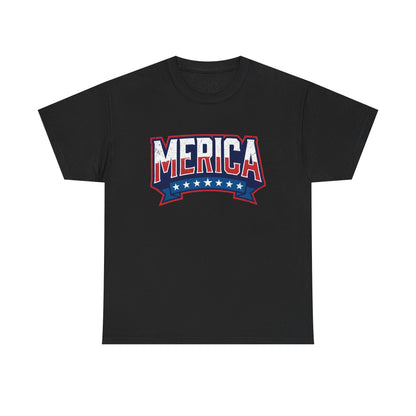 Merica Flag Graphic Tee — Vintage Americana 4th of July T‑Shirt