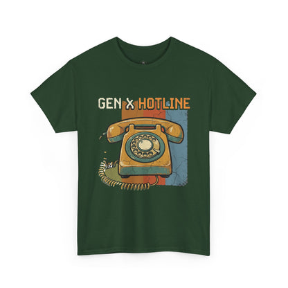Vintage Rotary Phone T‑Shirt - "Gen X Hotline" Retro Graphic Tee