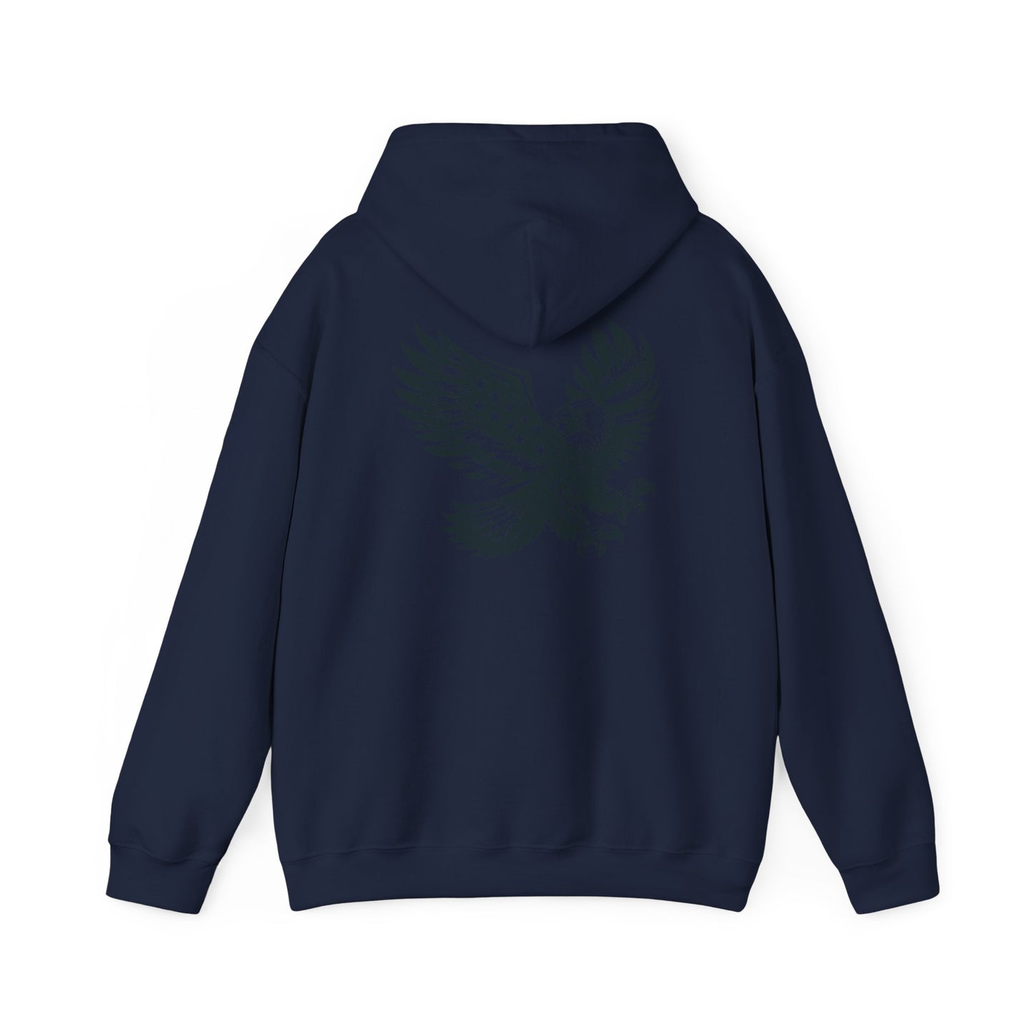 Eagle with American Flag Wings Hoodie — Patriotic Bald Eagle Back Graphic