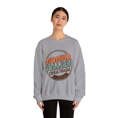 Momma Colleen Tips & Tricks Sweatshirt — Retro Cozy Crewneck for Moms