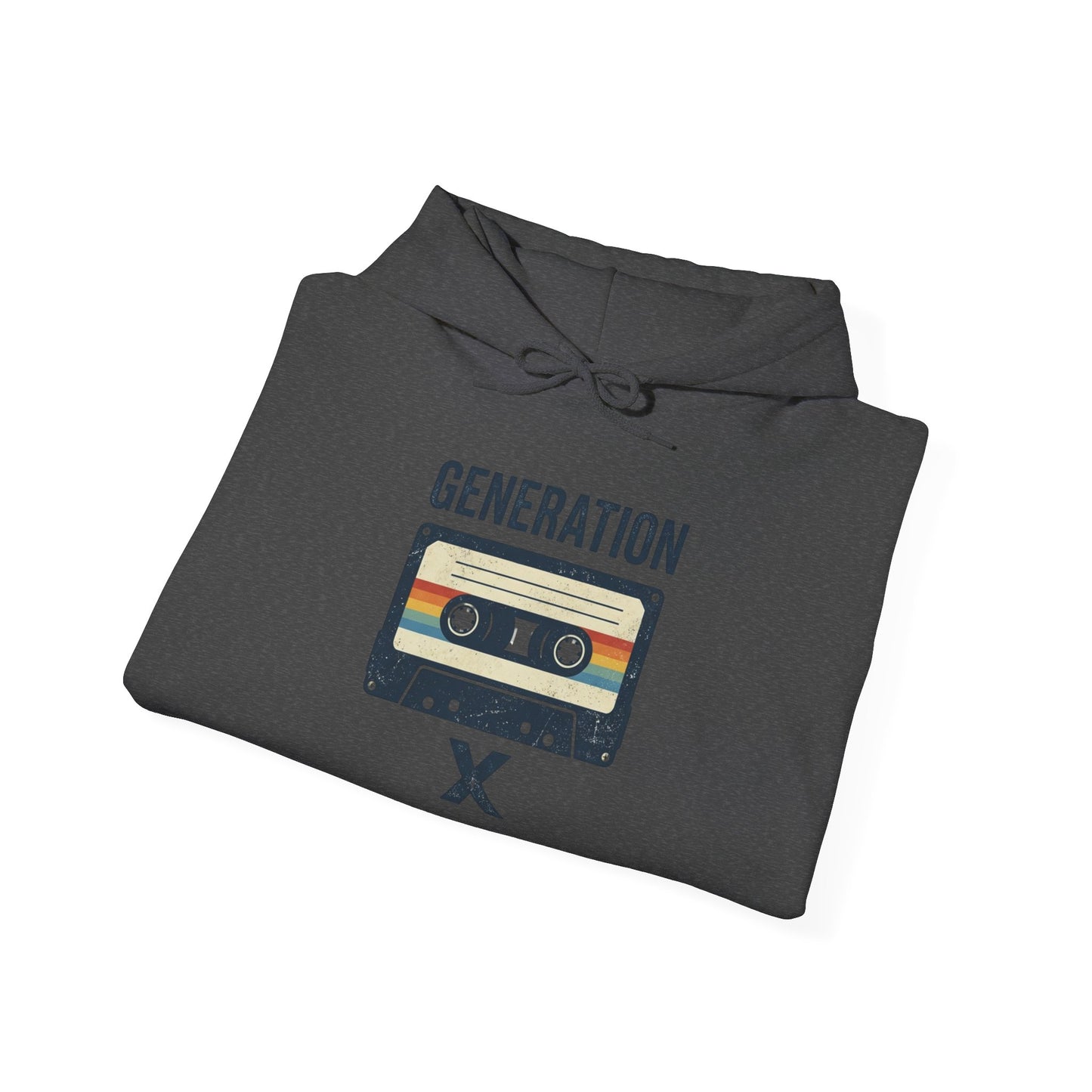 Generation X Retro Cassette Hoodie – Vintage 80s Music Sweatshirt