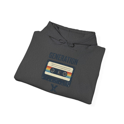 Generation X Retro Cassette Hoodie – Vintage 80s Music Sweatshirt