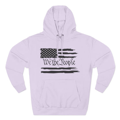 Patriotic "We the People" Hoodie - Distressed American Flag Pullover