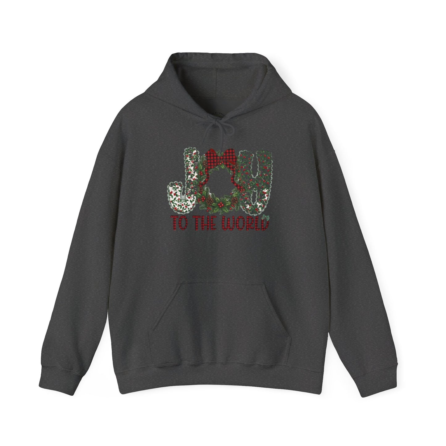 Joy to the World Hoodie — Festive Christmas Wreath Sweatshirt