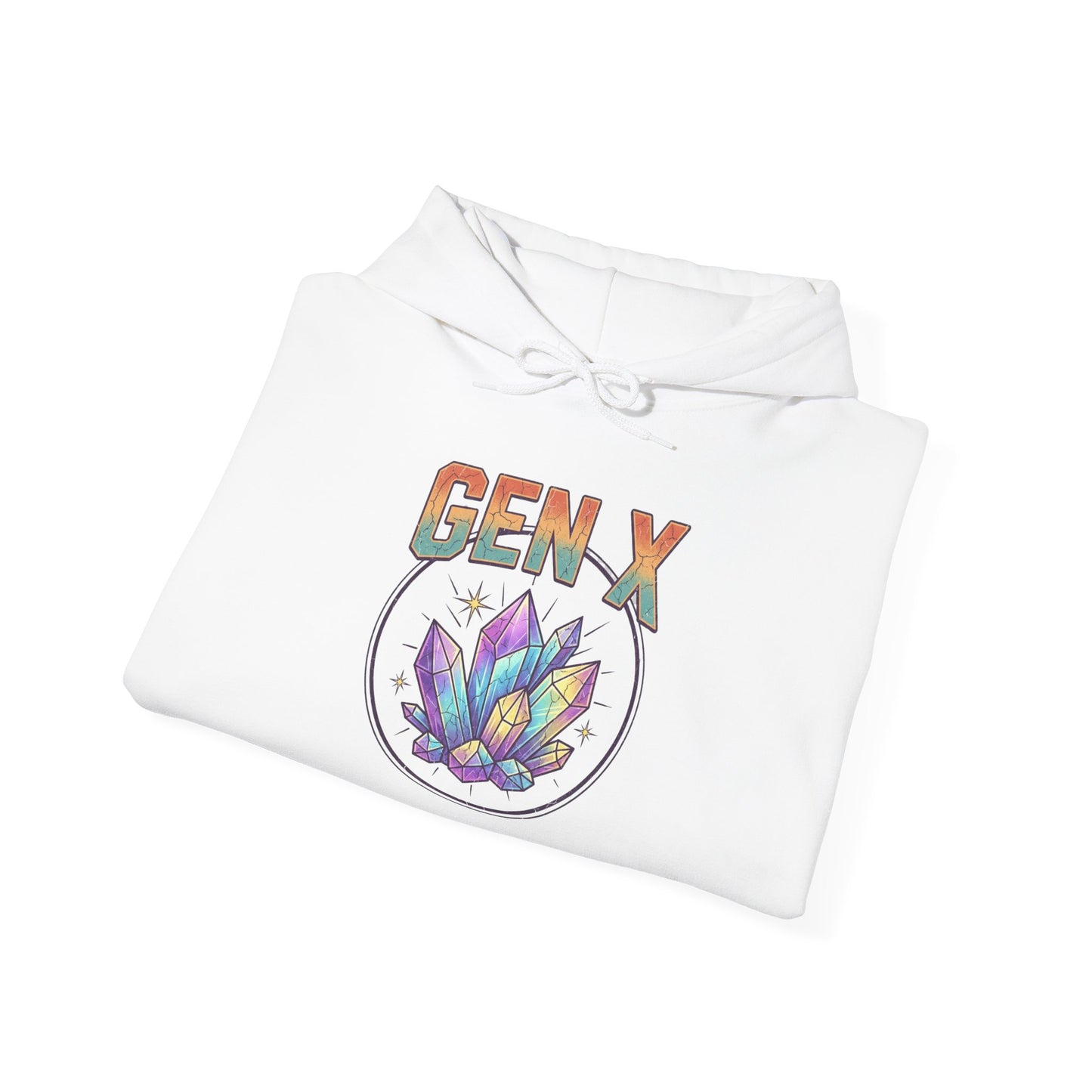 Gen X Hoodie — Colorful Lotus Graphic Pullover