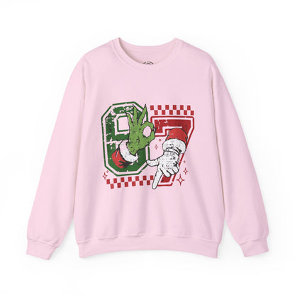 Retro Santa 87 Crewneck Sweatshirt — Vintage Holiday Graphic
