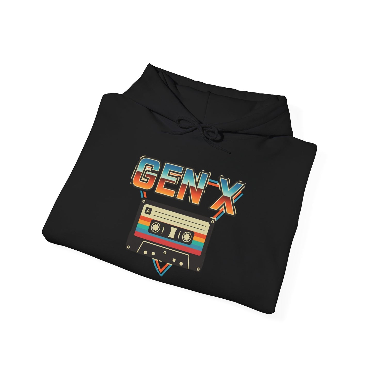 Gen X Retro Cassette Hoodie – Vintage 80s Music Sweatshirt