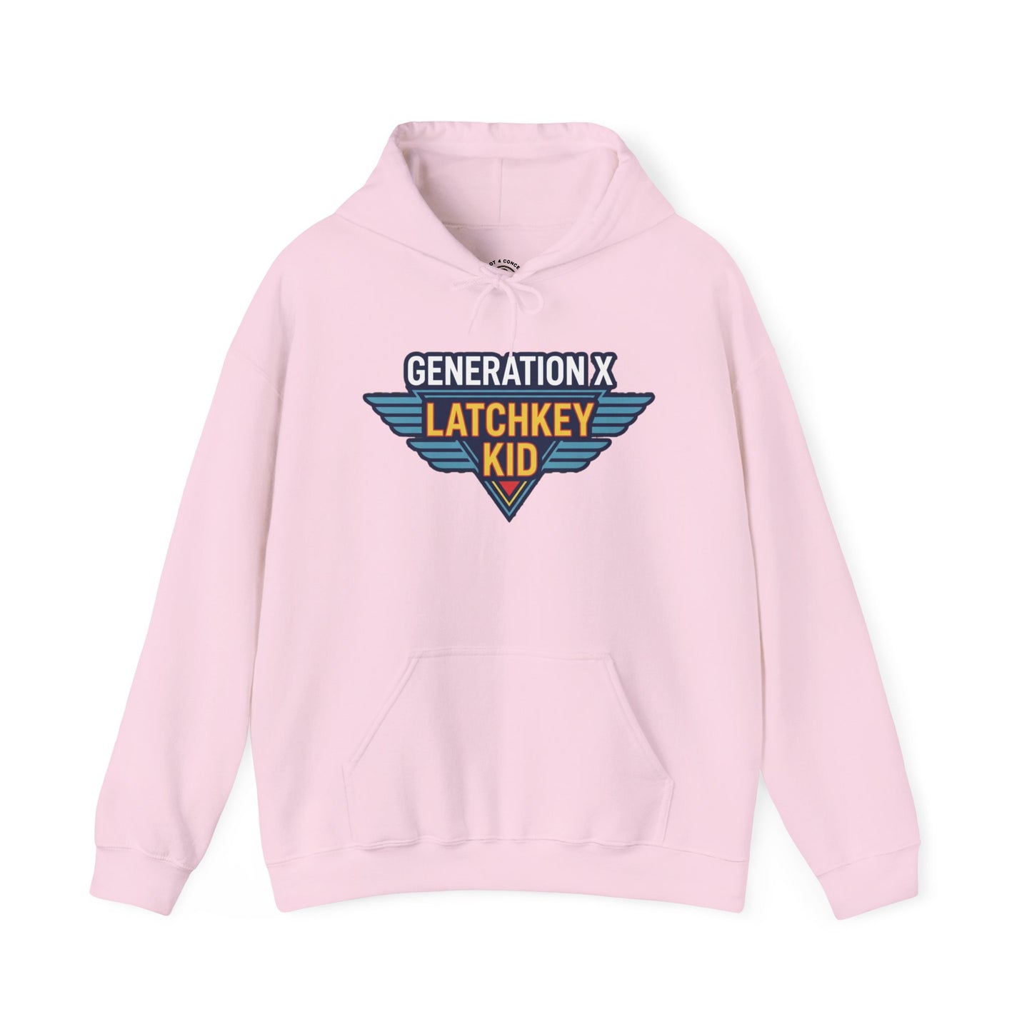 Generation X Latchkey Kid Hoodie — Retro 80s Vintage Logo Sweatshirt