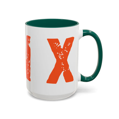Mug — Bold Distressed Orange Text Coffee Cup (11oz/15oz)