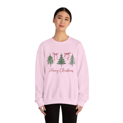 Christmas Tree Crewneck Sweatshirt – Merry Christmas Holiday Pullover
