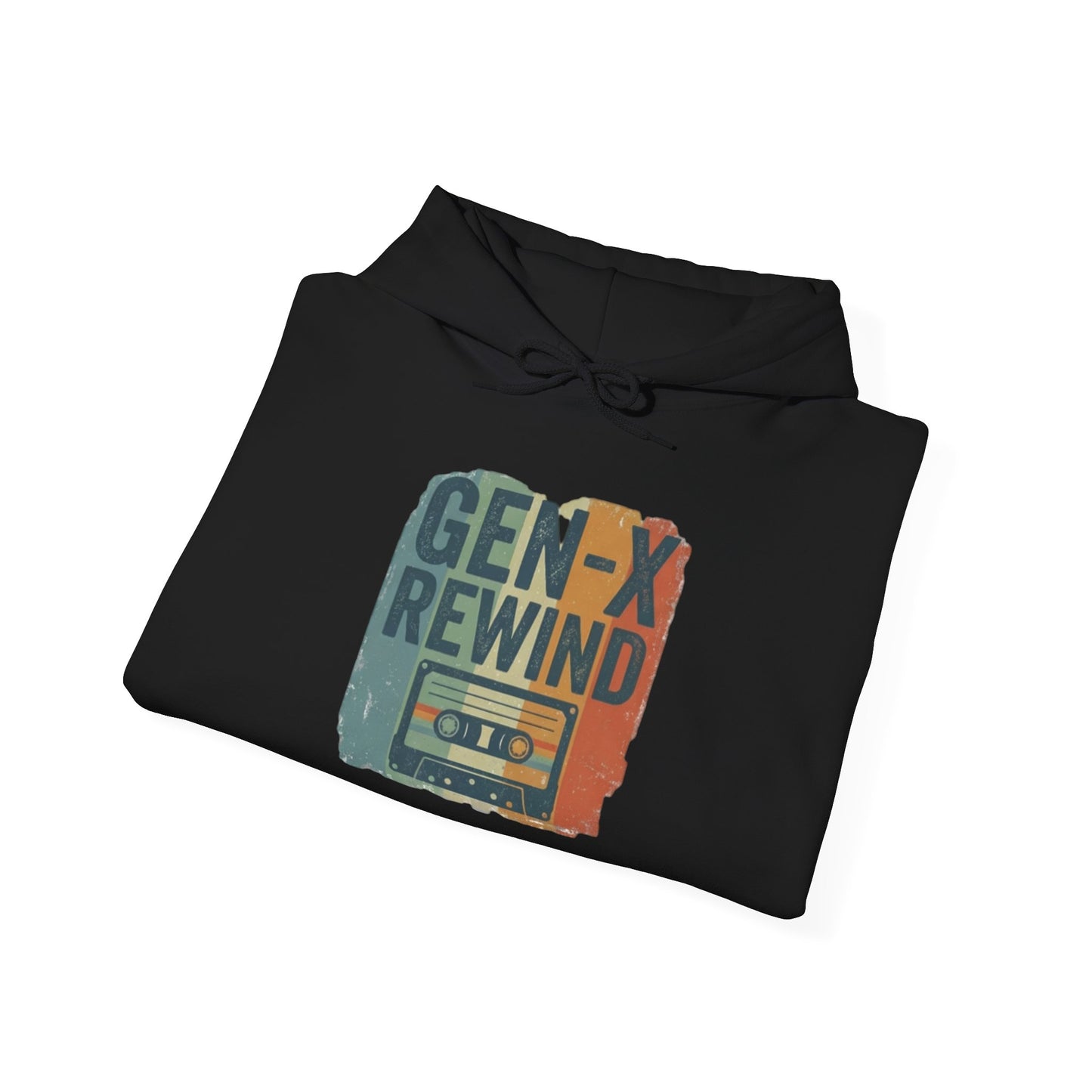 Gen-X Rewind Hoodie — Retro Cassette Tape Graphic Sweatshirt