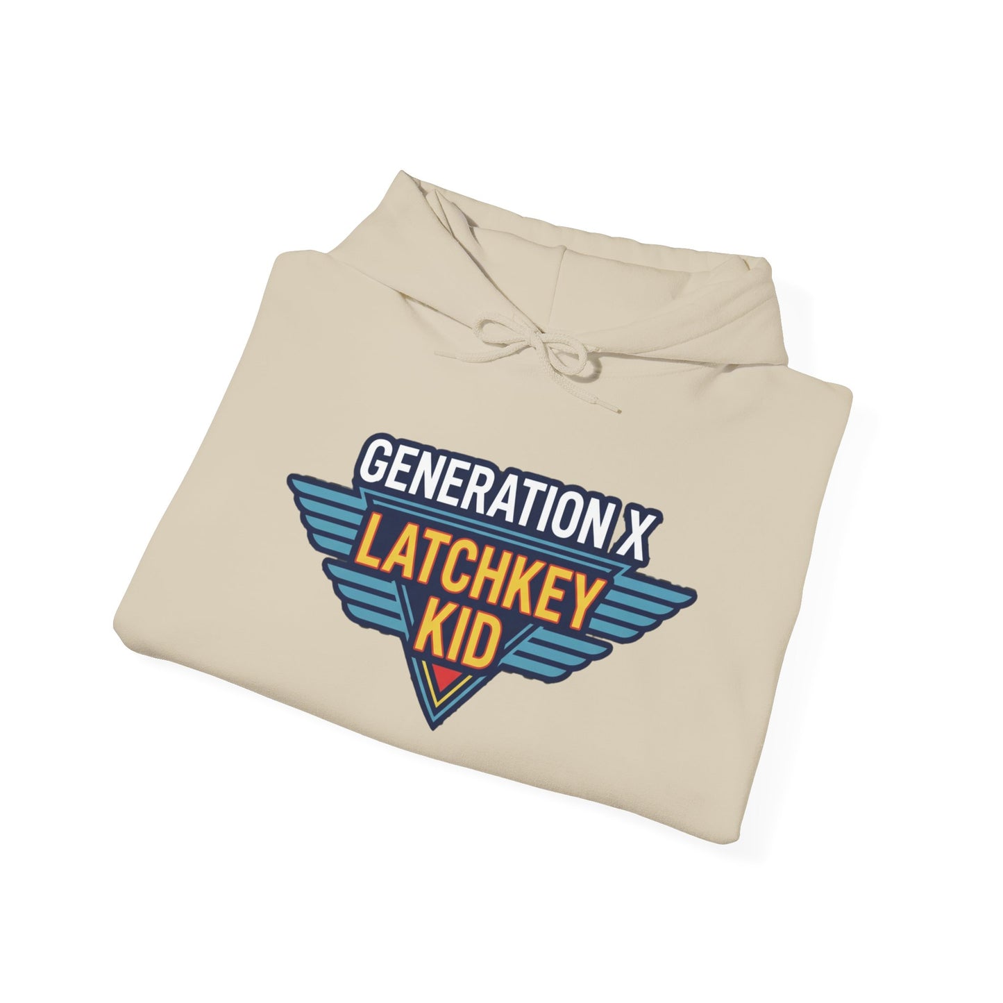 Generation X Latchkey Kid Hoodie — Retro 80s Vintage Logo Sweatshirt