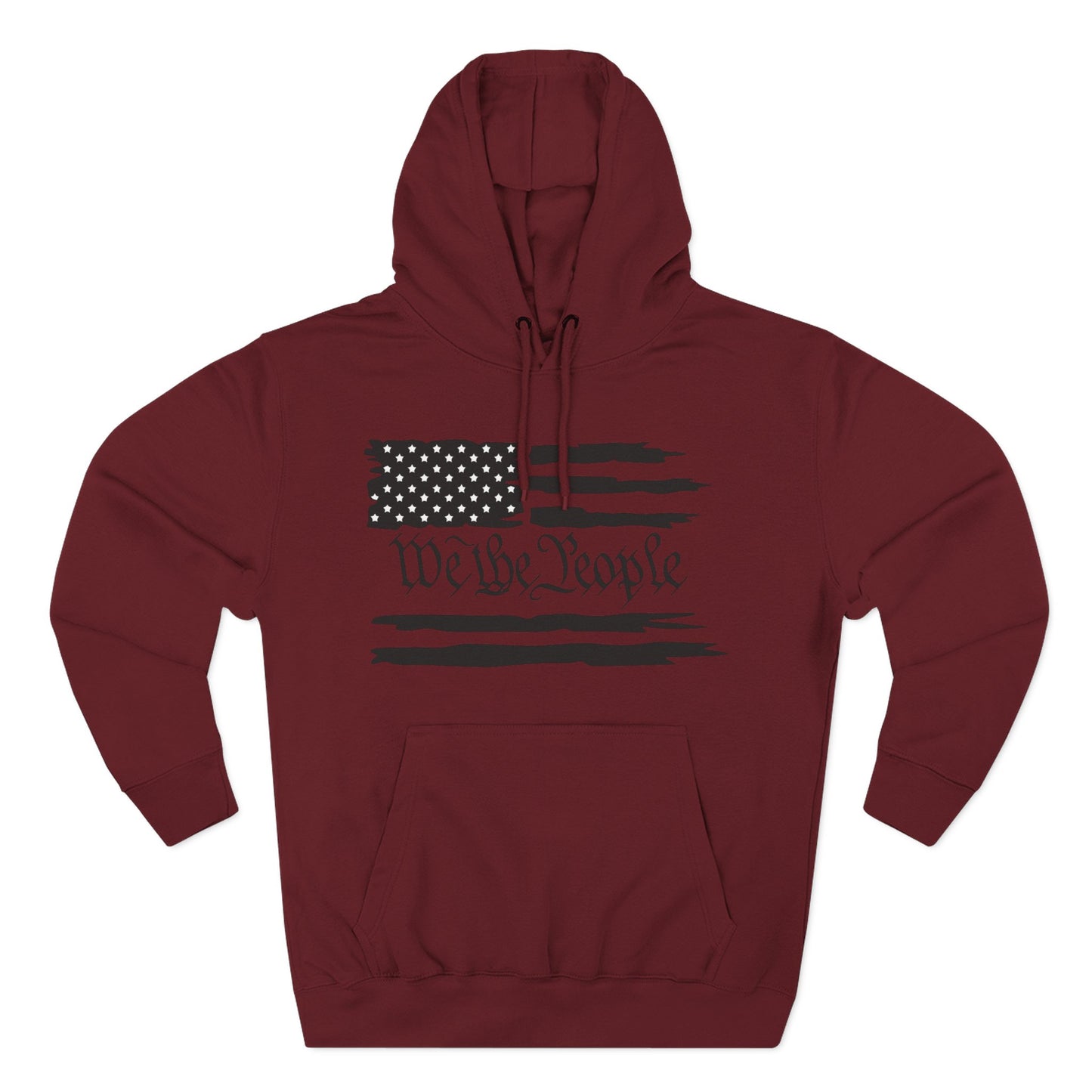Patriotic "We the People" Hoodie - Distressed American Flag Pullover