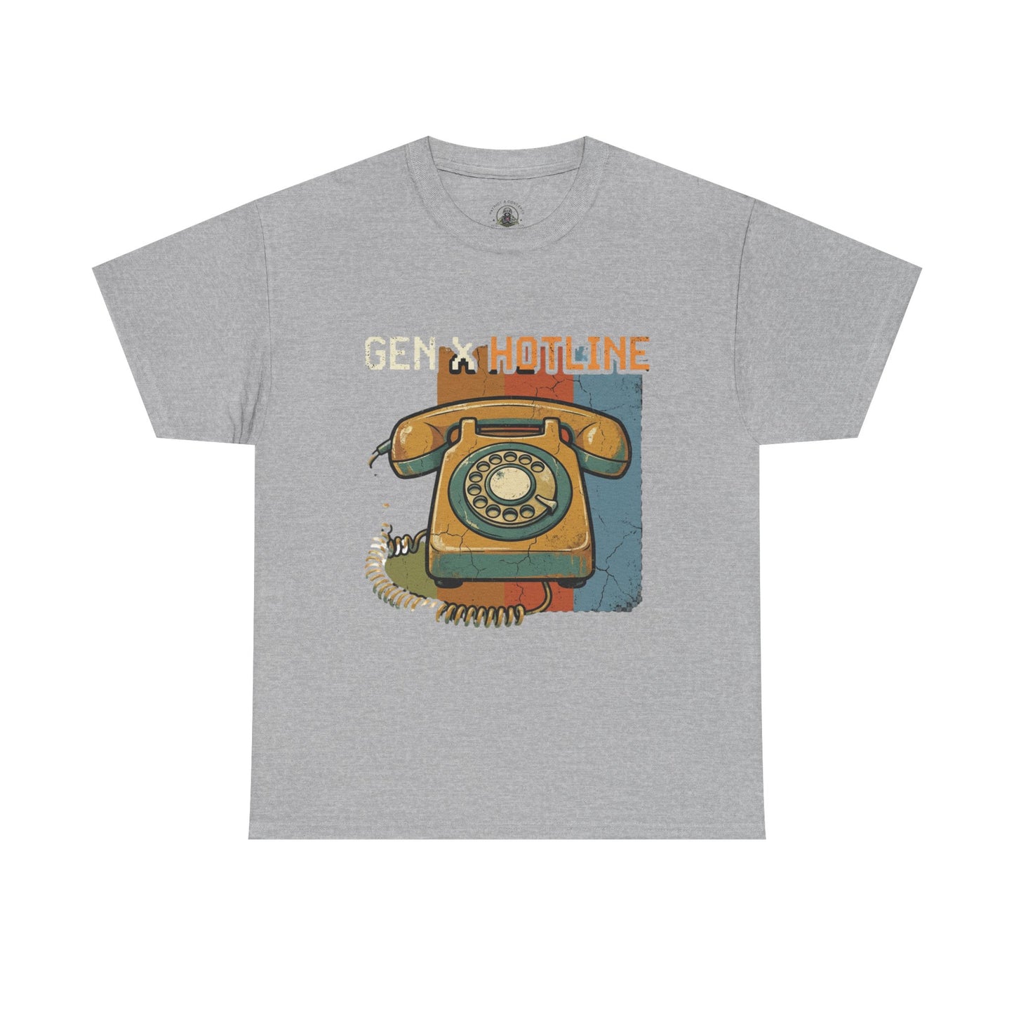 Vintage Rotary Phone T‑Shirt - "Gen X Hotline" Retro Graphic Tee