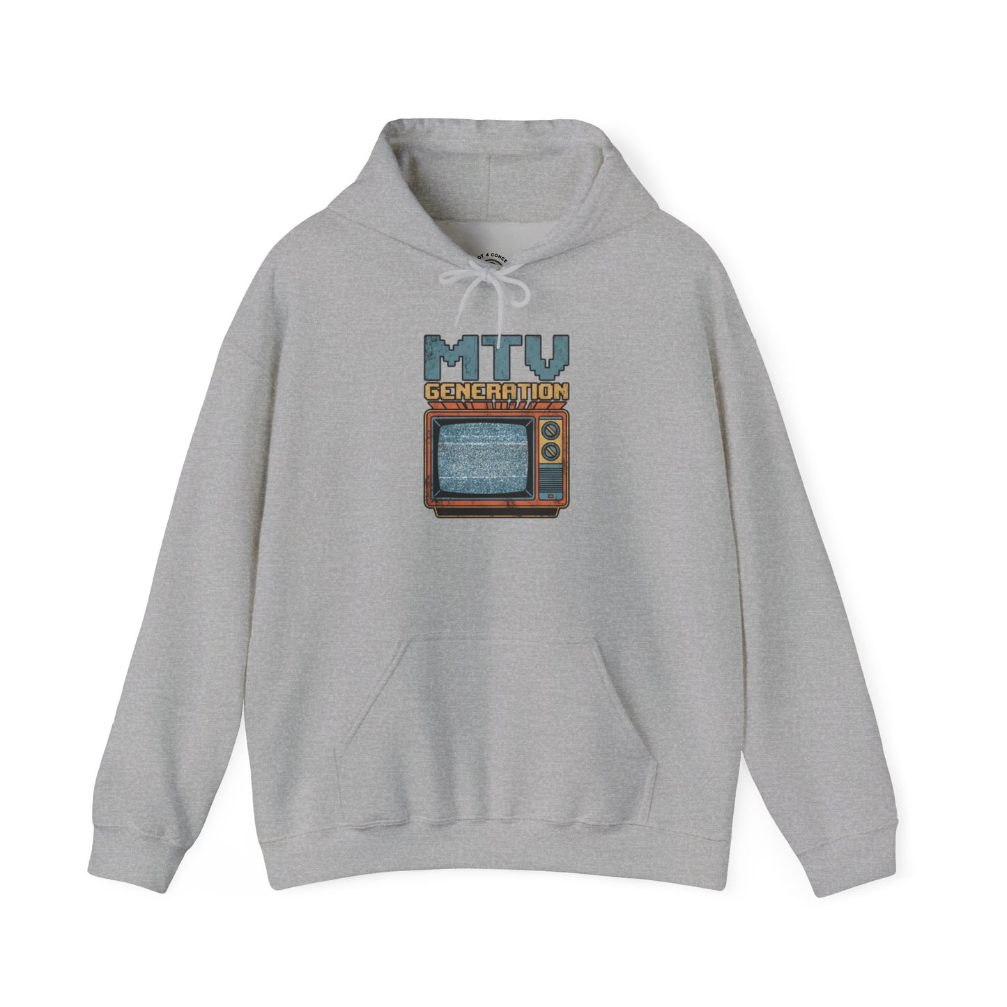 Retro TV 'MTV Generation' Hoodie – Vintage 80s Nostalgia Pullover