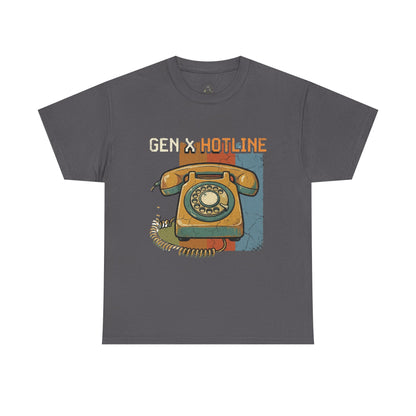 Vintage Rotary Phone T‑Shirt - "Gen X Hotline" Retro Graphic Tee