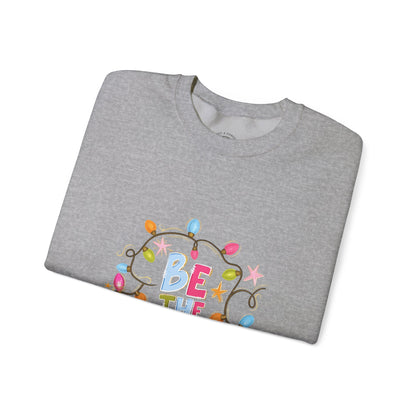 Be The Light Crewneck Sweatshirt — Colorful Inspirational Christian Sweatshirt (Matthew 5:14)