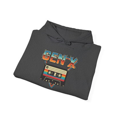 Gen X Retro Cassette Hoodie – Vintage 80s Music Sweatshirt