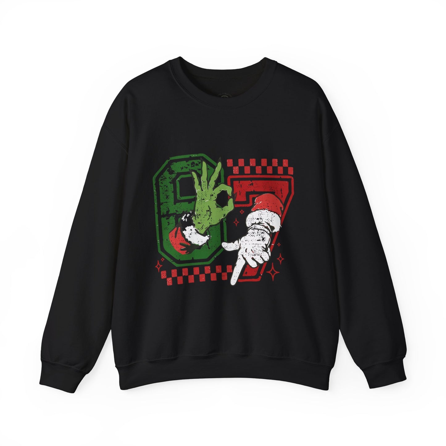 Retro Santa 87 Crewneck Sweatshirt — Vintage Holiday Graphic