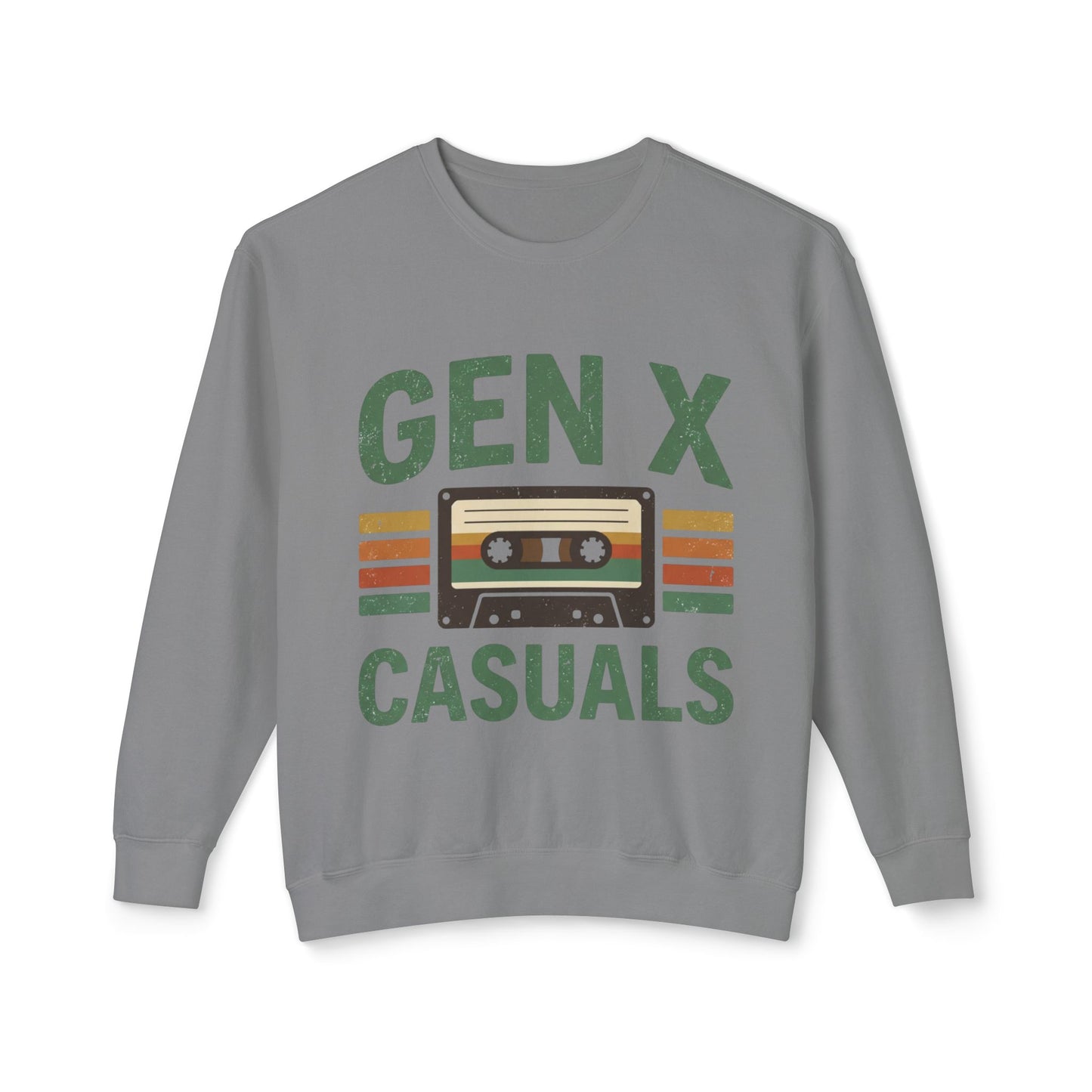 Gen X Casuals Sweatshirt — Retro Cassette Crewneck