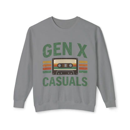 Gen X Casuals Sweatshirt — Retro Cassette Crewneck