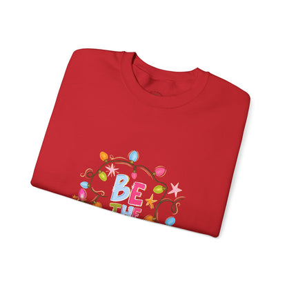 Be The Light Crewneck Sweatshirt — Colorful Inspirational Christian Sweatshirt (Matthew 5:14)