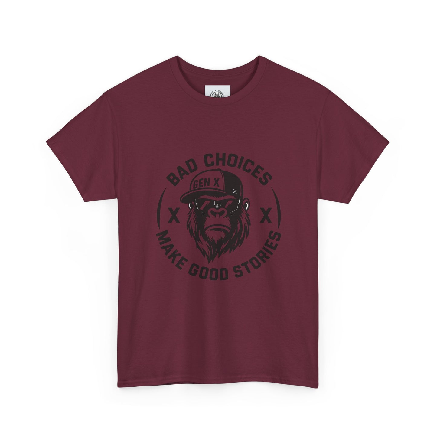 Gen X Bad Choices Tee, Unisex Heavy Cotton Shirt, Funny Gift for Millennials, Casual Wear, Storyteller T-Shirt