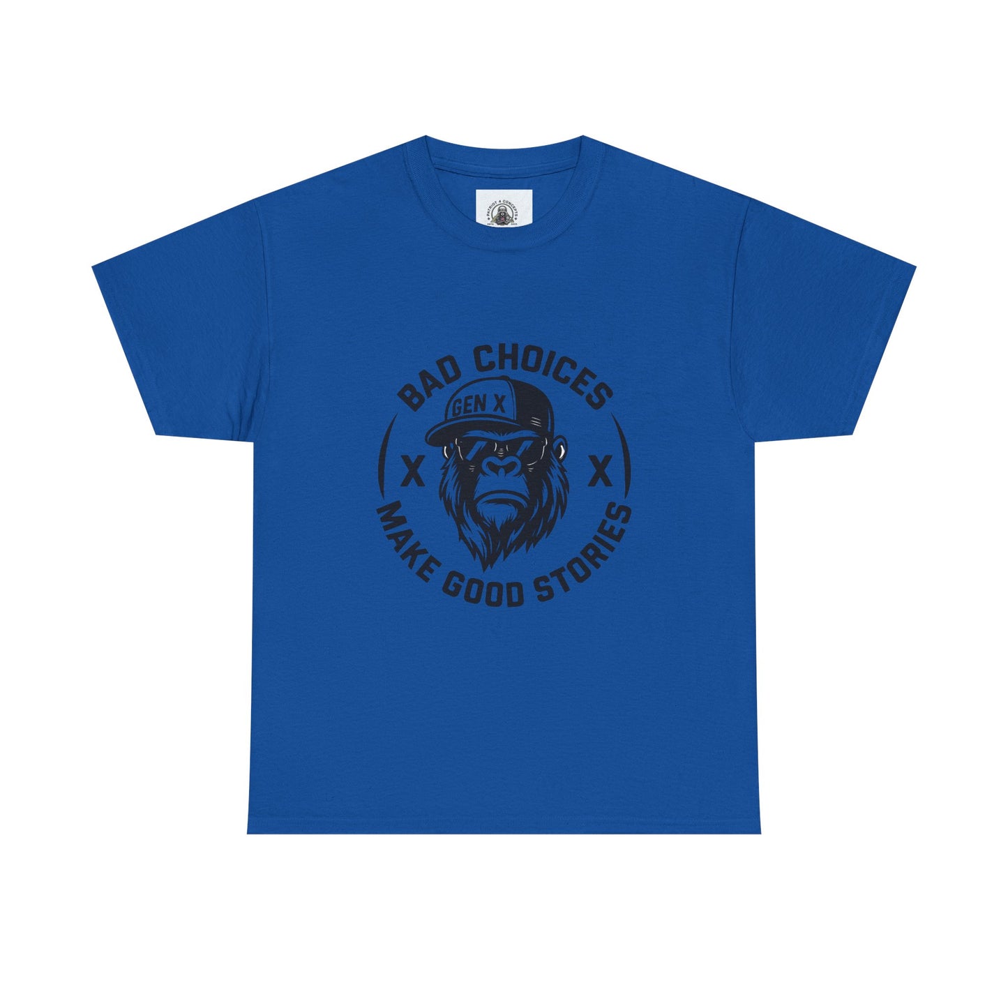 Gen X Bad Choices Tee, Unisex Heavy Cotton Shirt, Funny Gift for Millennials, Casual Wear, Storyteller T-Shirt