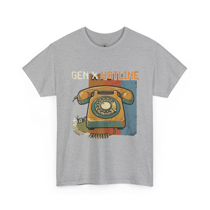 Vintage Rotary Phone T‑Shirt - "Gen X Hotline" Retro Graphic Tee