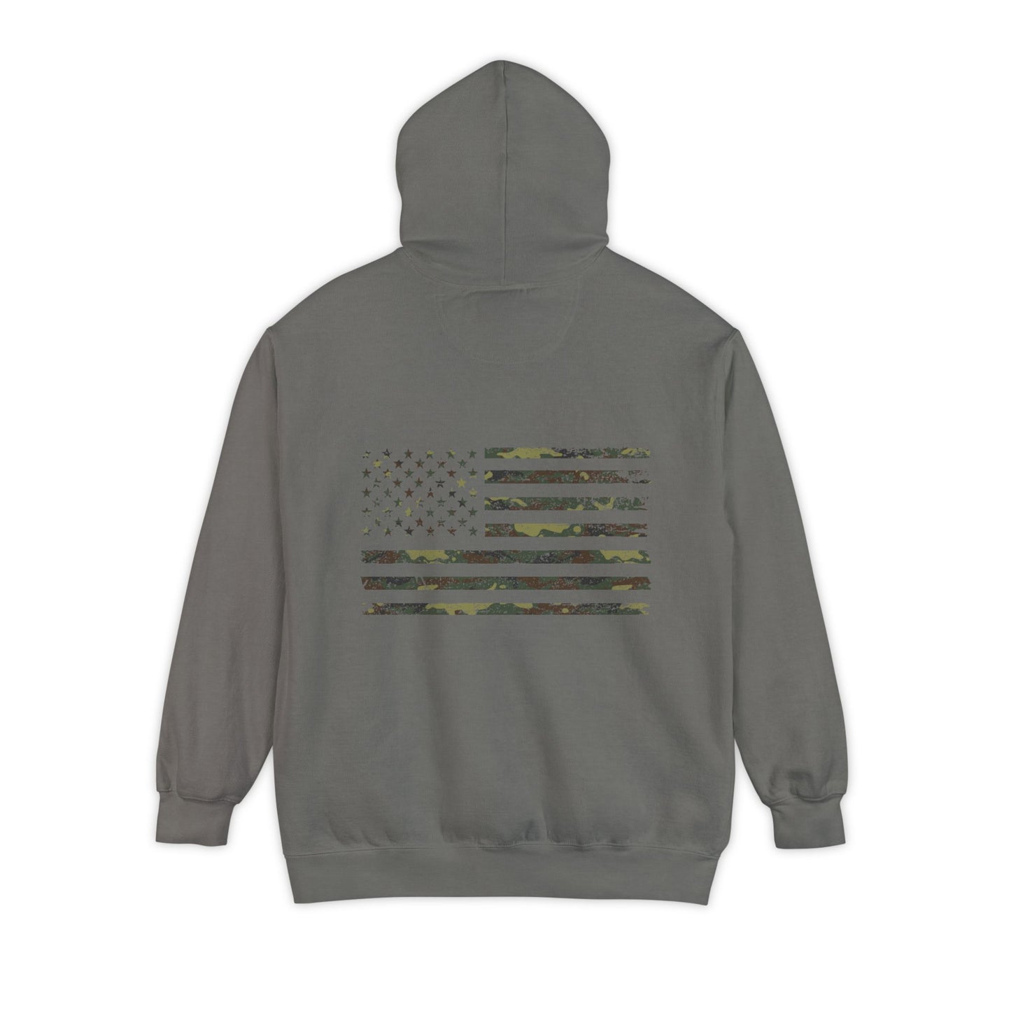 Flag Graphic Hoodie — Distressed American Flag Design