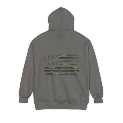 Flag Graphic Hoodie — Distressed American Flag Design