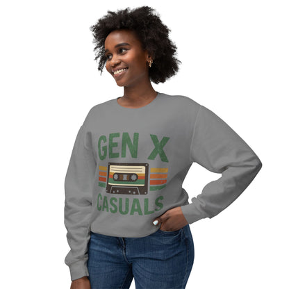 Gen X Casuals Sweatshirt — Retro Cassette Crewneck