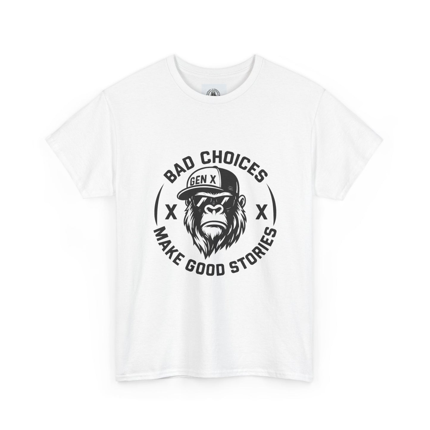 Gen X Bad Choices Tee, Unisex Heavy Cotton Shirt, Funny Gift for Millennials, Casual Wear, Storyteller T-Shirt