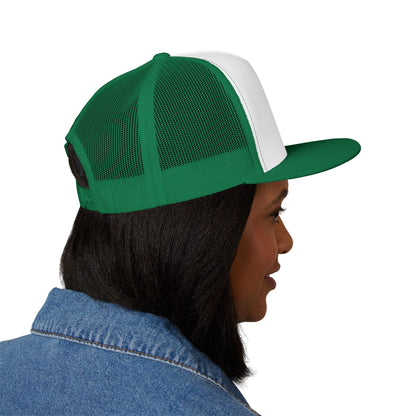Embroidered 5 Panel Trucker Cap - Stylish Casual Hat for Outdoor Adventures, Perfect Gift for Dad, Summer Vibes, Fashionable Headwear