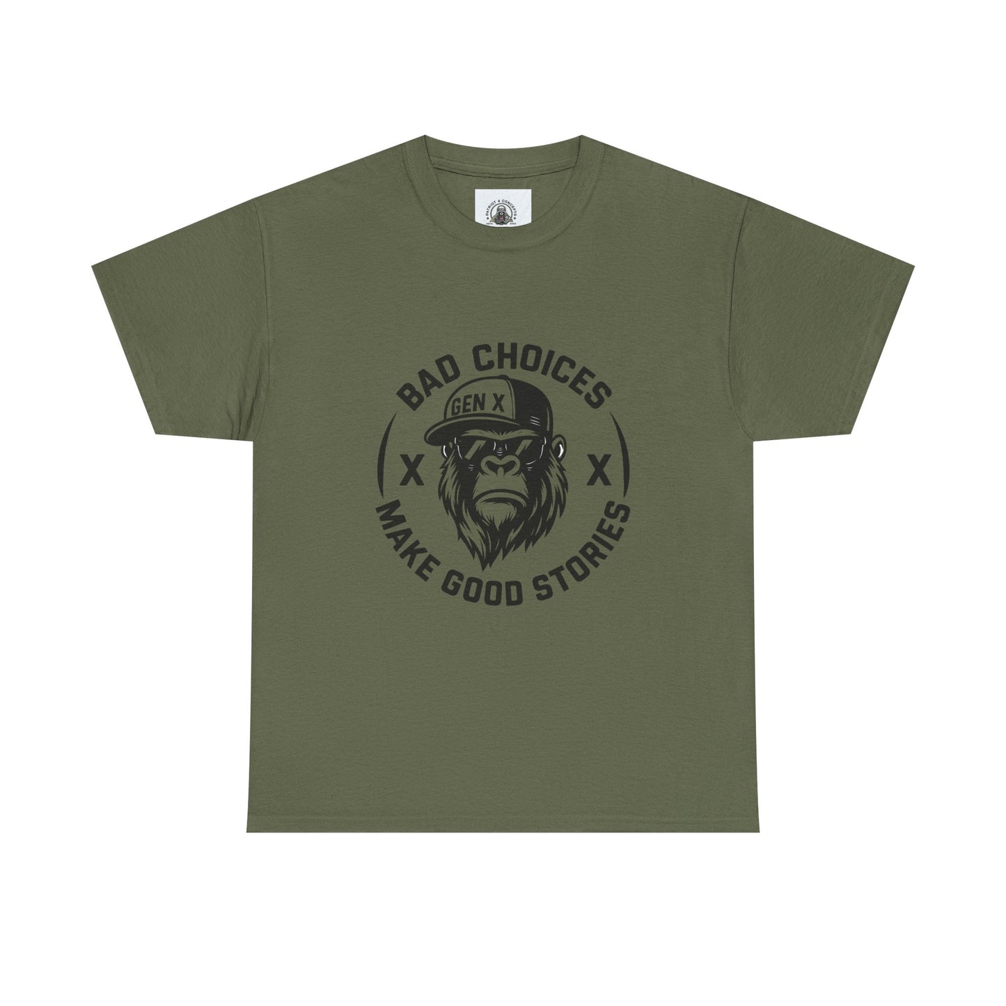 Gen X Bad Choices Tee, Unisex Heavy Cotton Shirt, Funny Gift for Millennials, Casual Wear, Storyteller T-Shirt
