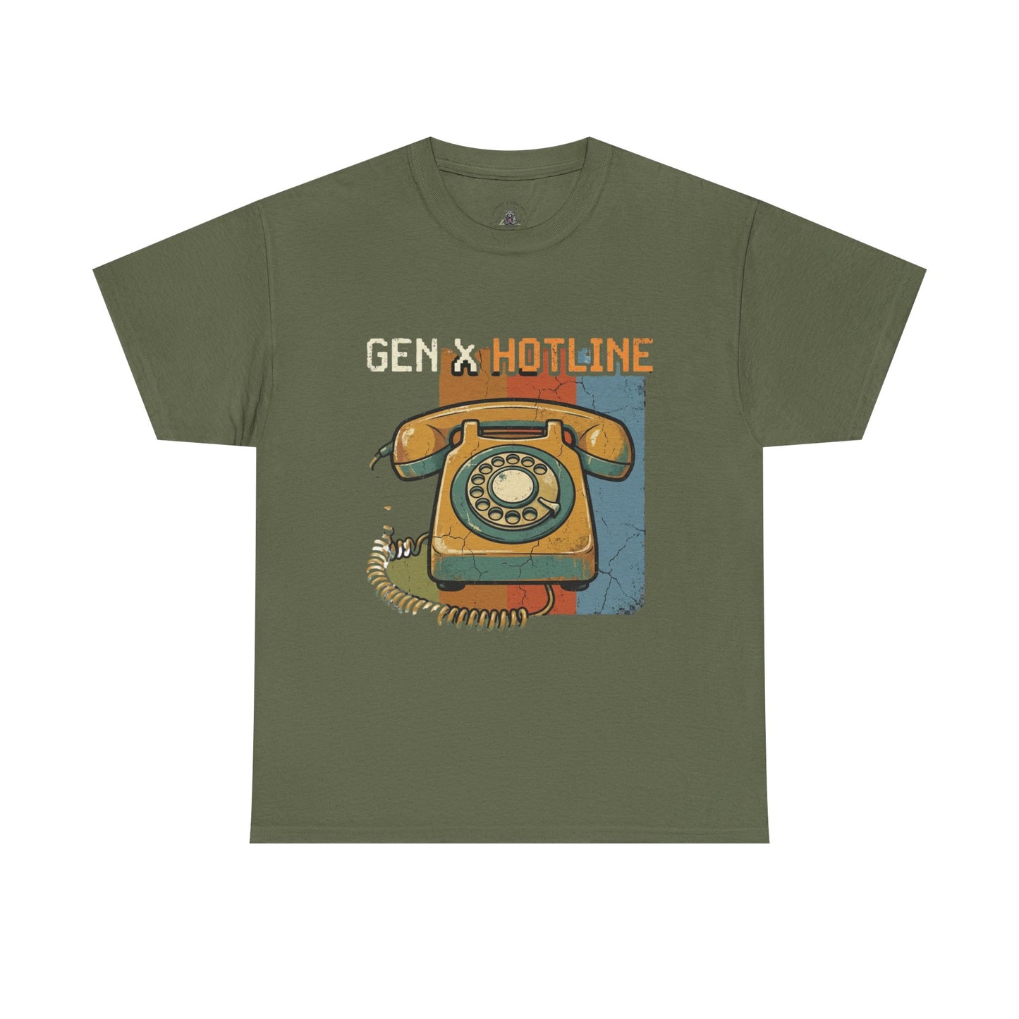 Vintage Rotary Phone T‑Shirt - "Gen X Hotline" Retro Graphic Tee