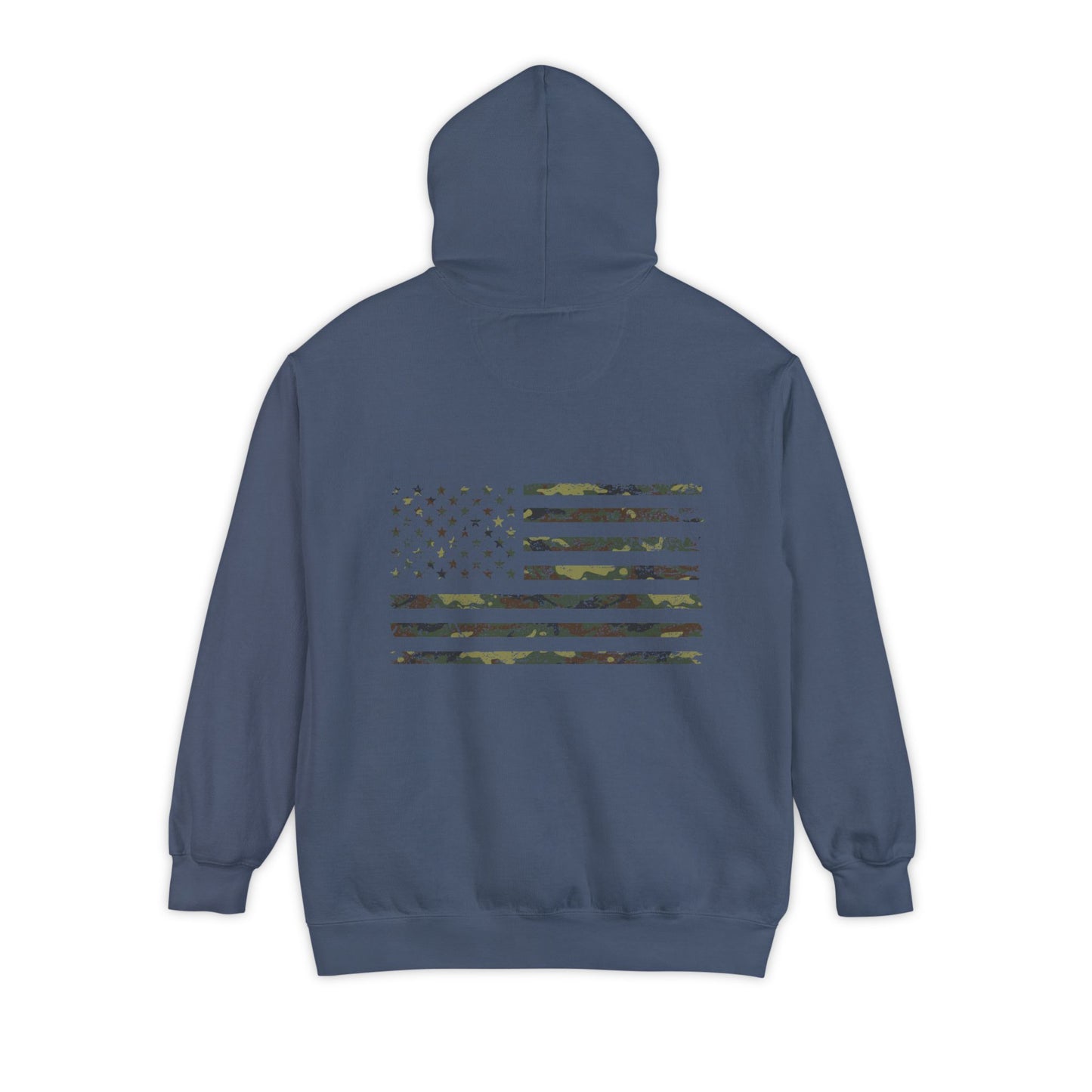 Flag Graphic Hoodie — Distressed American Flag Design