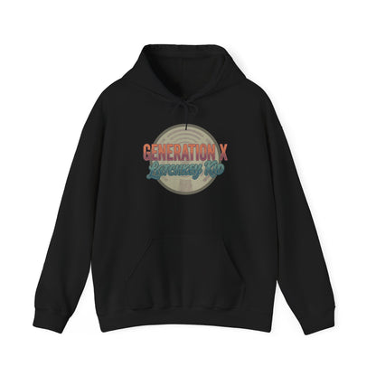 Generation X Vintage Logo Hoodie — Retro 70s Style "Generation X" Graphic Sweatshirt