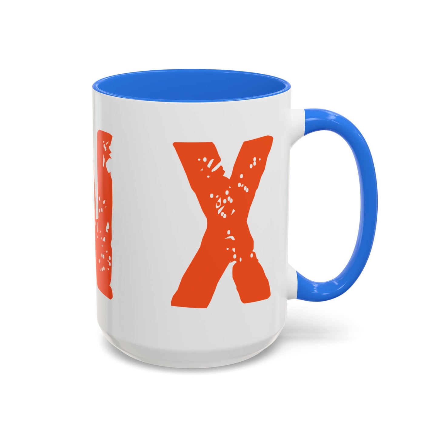 Mug — Bold Distressed Orange Text Coffee Cup (11oz/15oz)