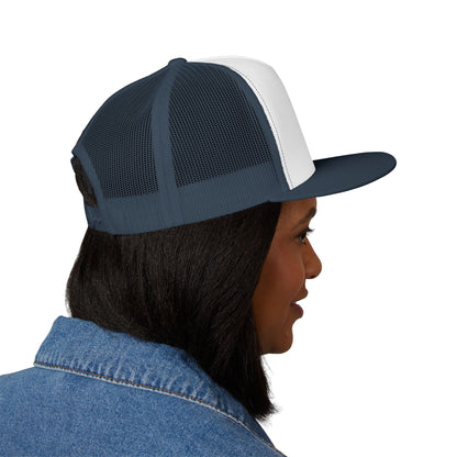 Embroidered 5 Panel Trucker Cap - Stylish Casual Hat for Outdoor Adventures, Perfect Gift for Dad, Summer Vibes, Fashionable Headwear