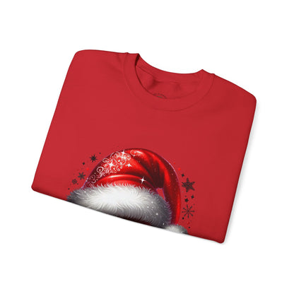 Christmas Sweatshirt - Red Santa Hat "Merry Christmas" Holiday Crewneck