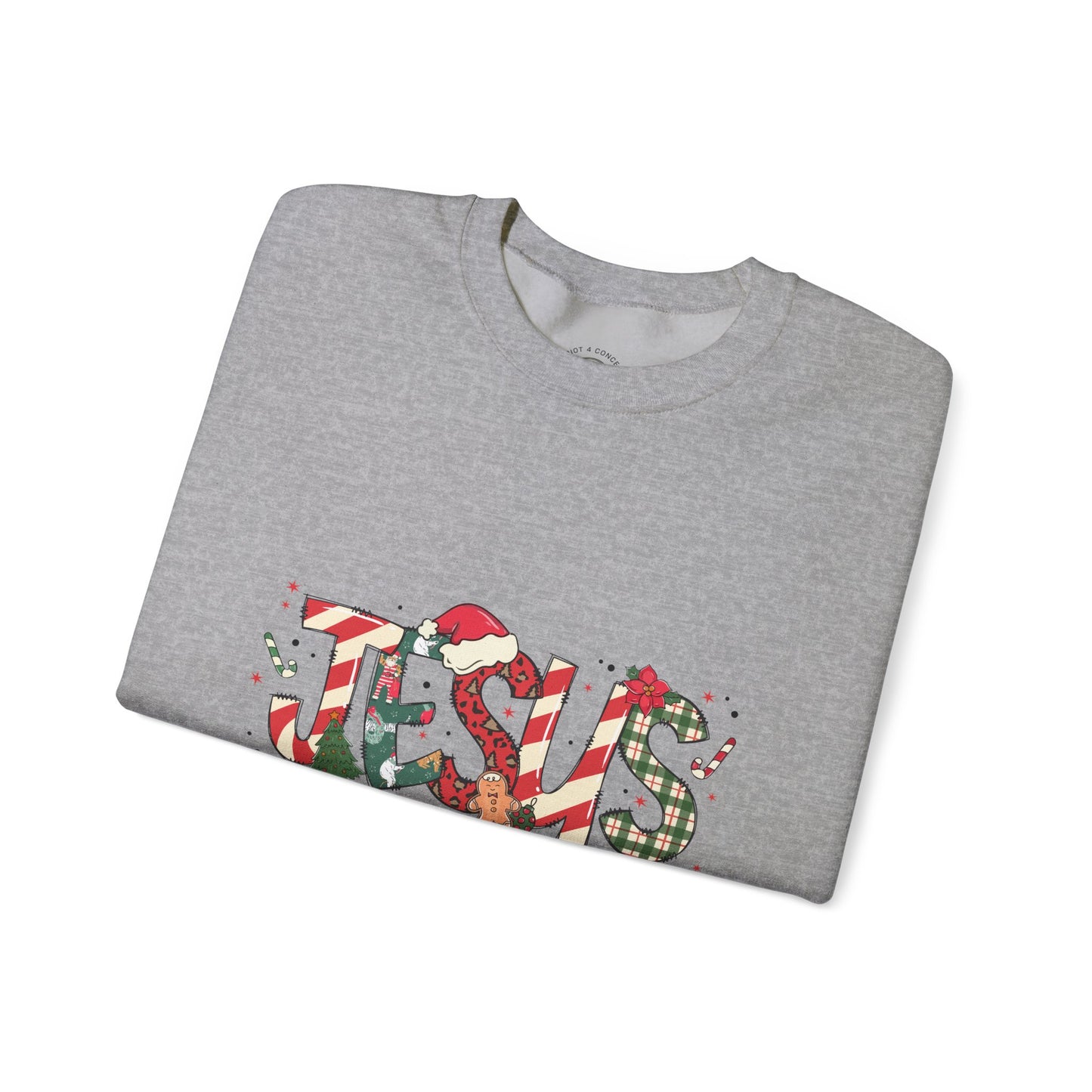 Crewneck Sweatshirt — “JESUS the reason for the season” Christmas Holiday Pullover