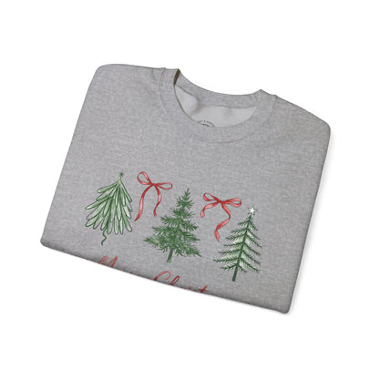 Christmas Tree Crewneck Sweatshirt – Merry Christmas Holiday Pullover