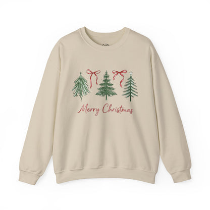 Christmas Tree Crewneck Sweatshirt – Merry Christmas Holiday Pullover