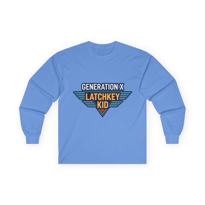 Generation X "Latchkey Kid" Long Sleeve Tee — Retro 80s Nostalgia Shirt