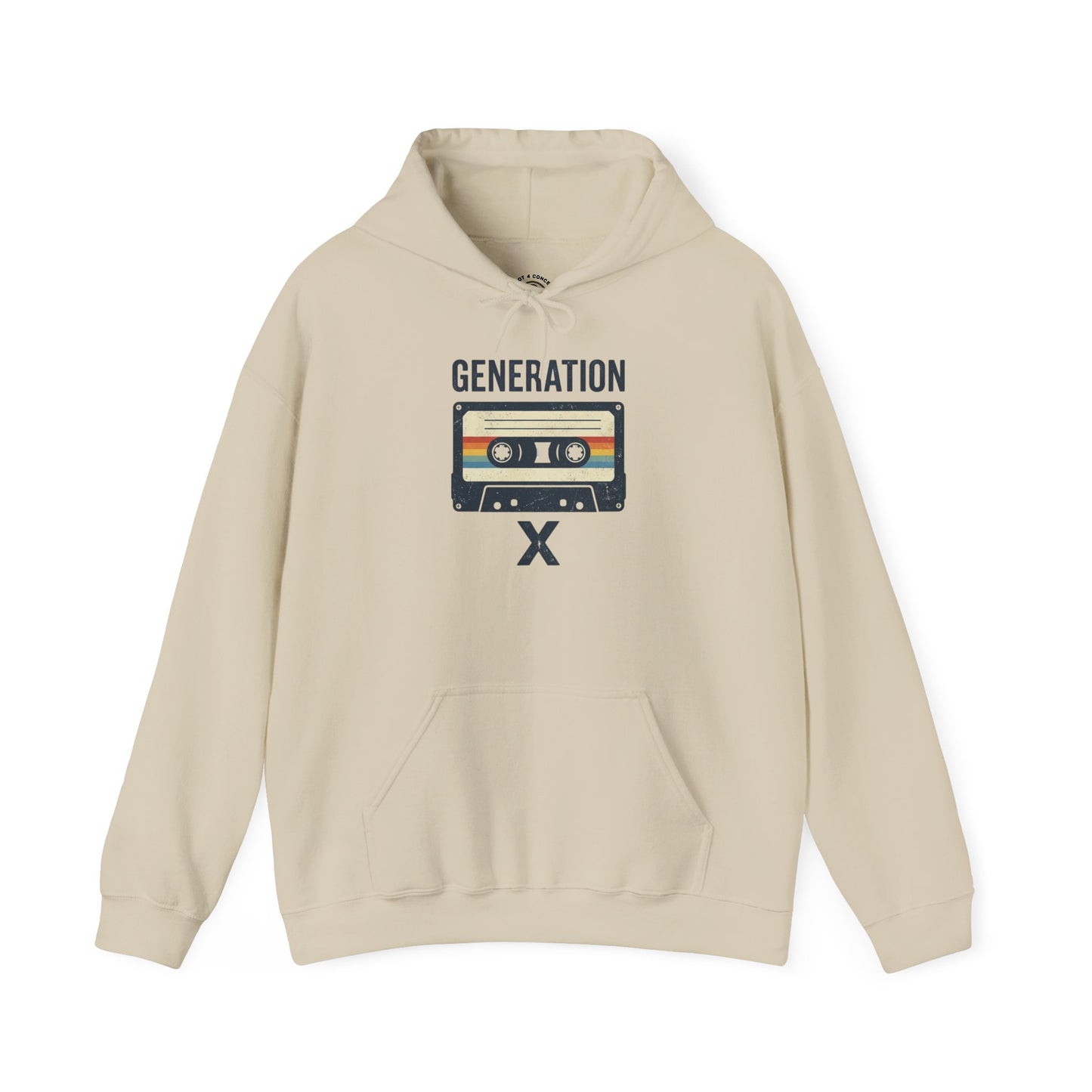 Generation X Retro Cassette Hoodie – Vintage 80s Music Sweatshirt