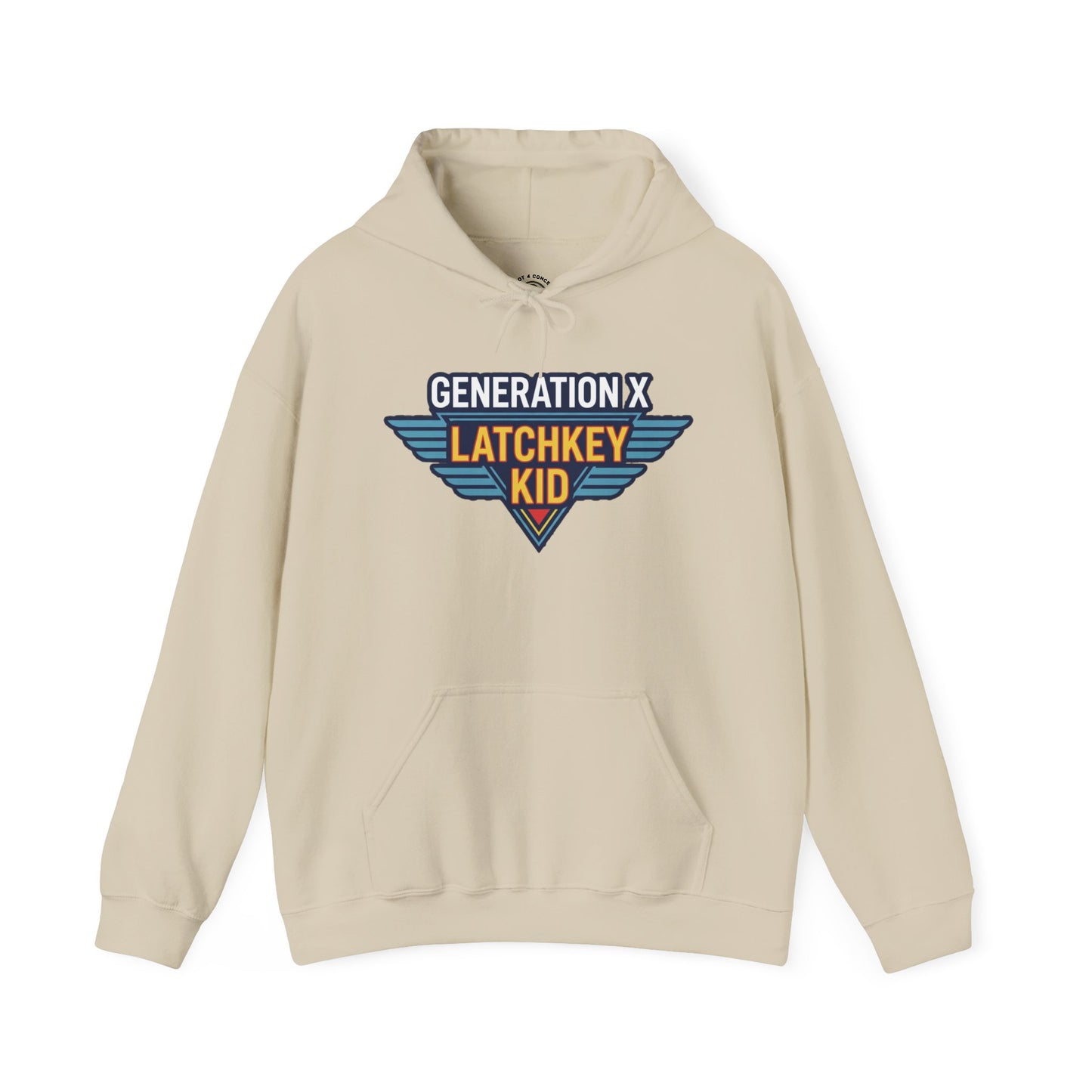 Generation X Latchkey Kid Hoodie — Retro 80s Vintage Logo Sweatshirt
