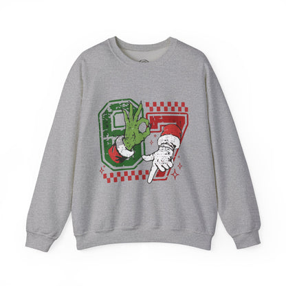 Retro Santa 87 Crewneck Sweatshirt — Vintage Holiday Graphic